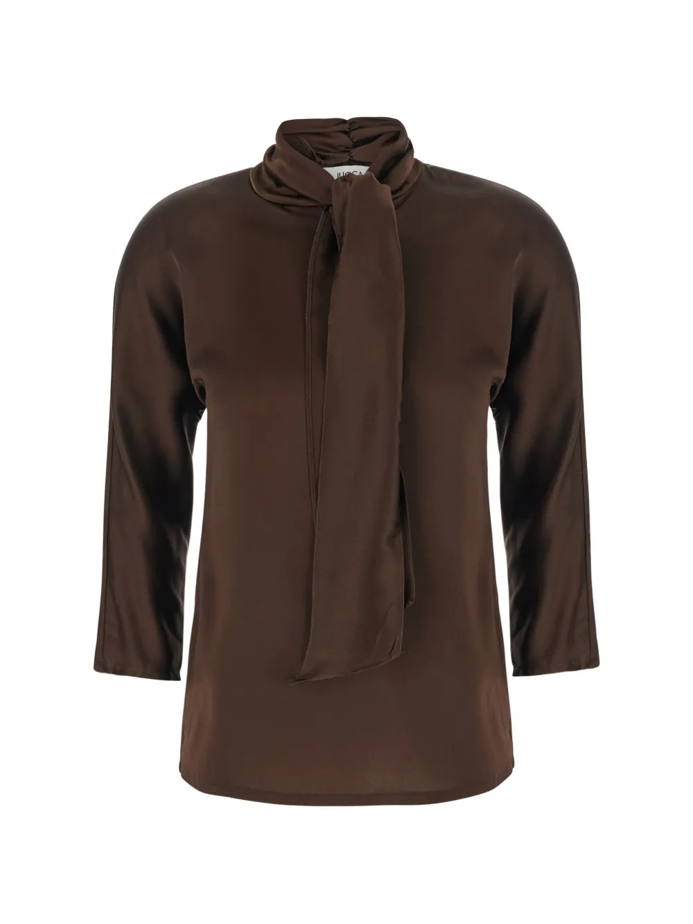 Jucca pussy-bow long-sleeve blouse - Marrone