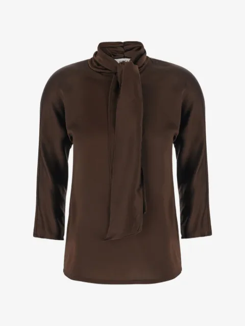 Jucca pussy-bow long-sleeve blouse