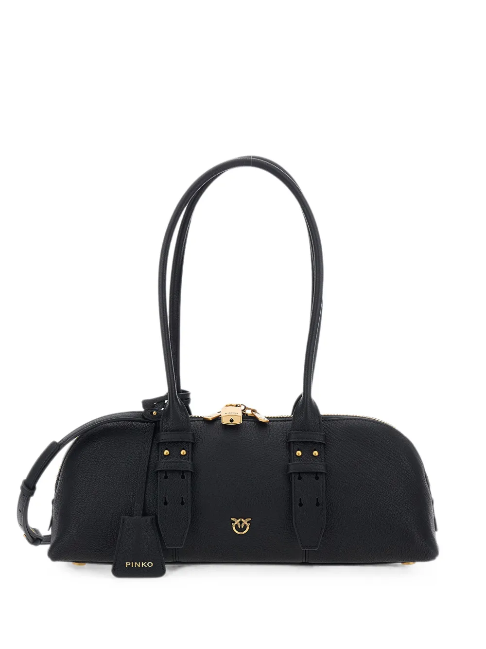PINKO large Escape leather tote bag - Schwarz