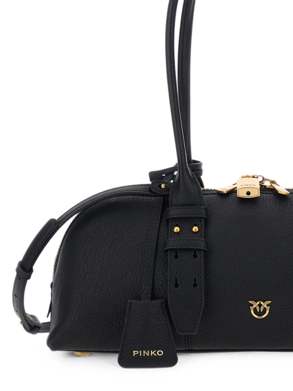 PINKO Grote Escape leren shopper Zwart