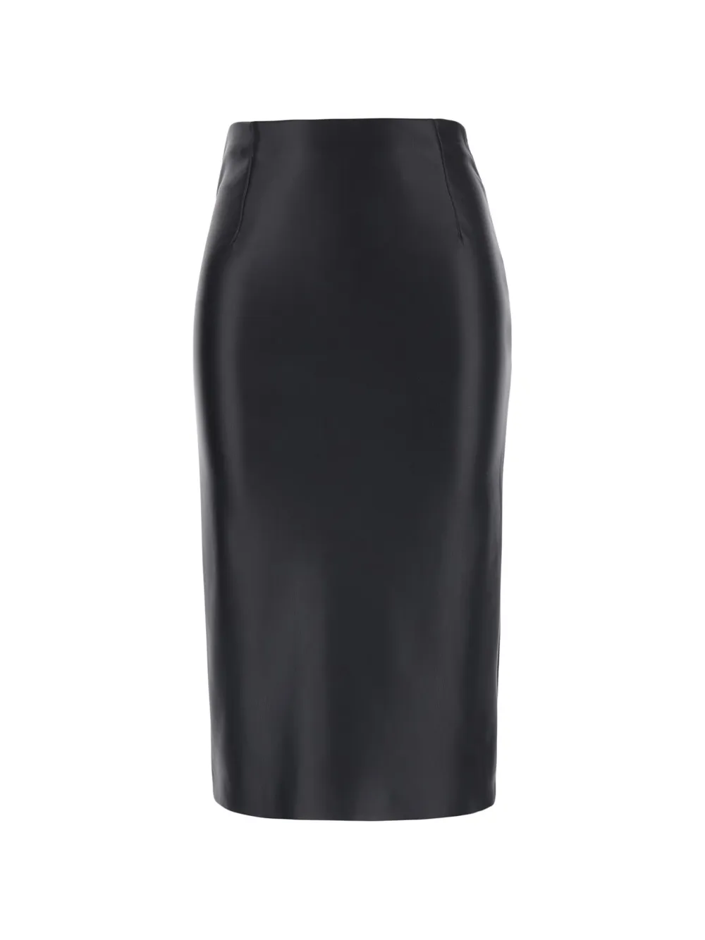 Jucca concealed-fastening rear-slit midi skirt - Nero