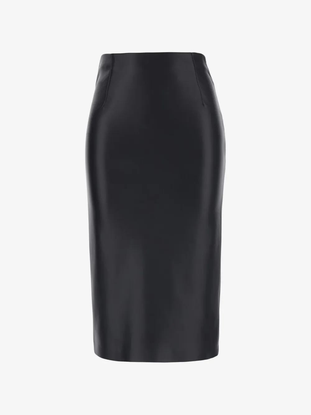 Jucca concealed-fastening rear-slit midi skirt | Black | Image 1
