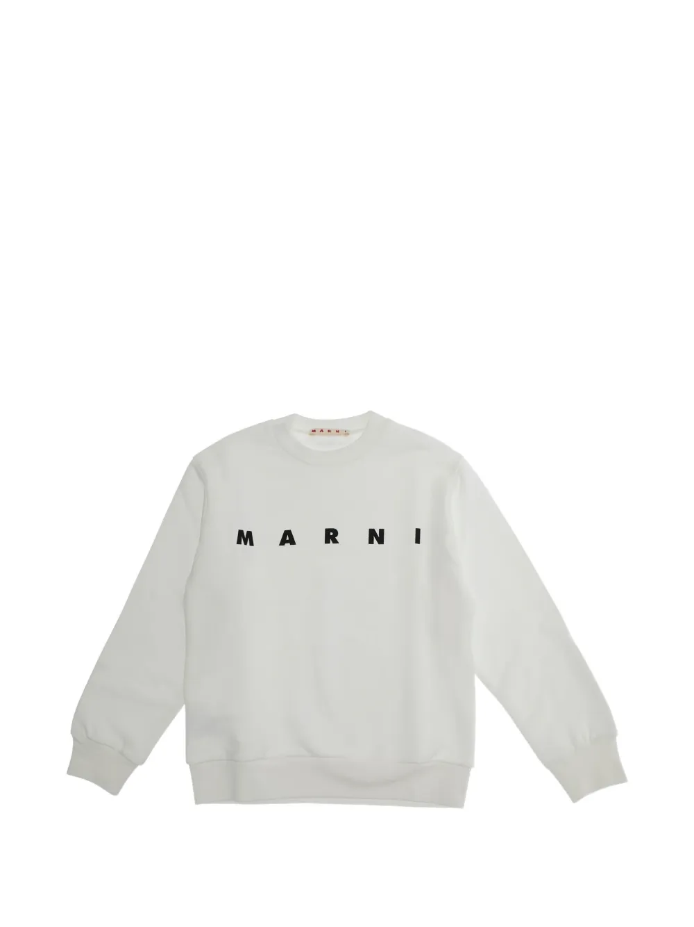 Marni Kids logo-print long-sleeve sweatshirt - Bianco