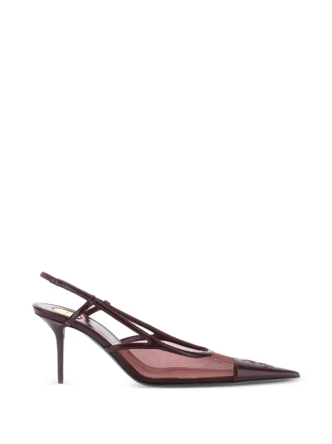 Saint Laurent Scarpin slingback Renée em mesh