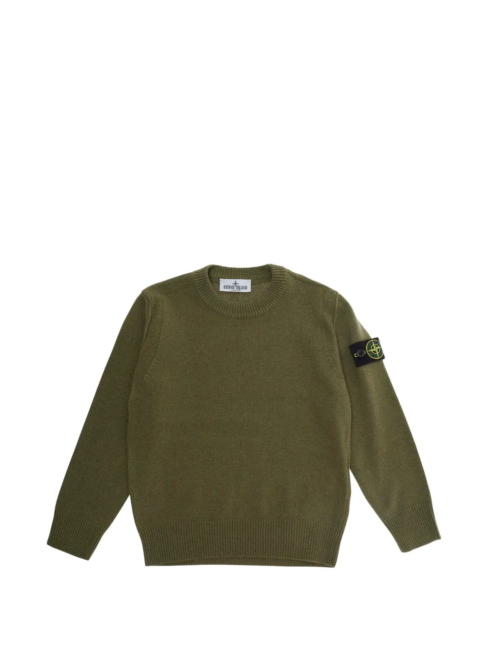 Stone Island Junior Compass logo-patch sweater - Verde