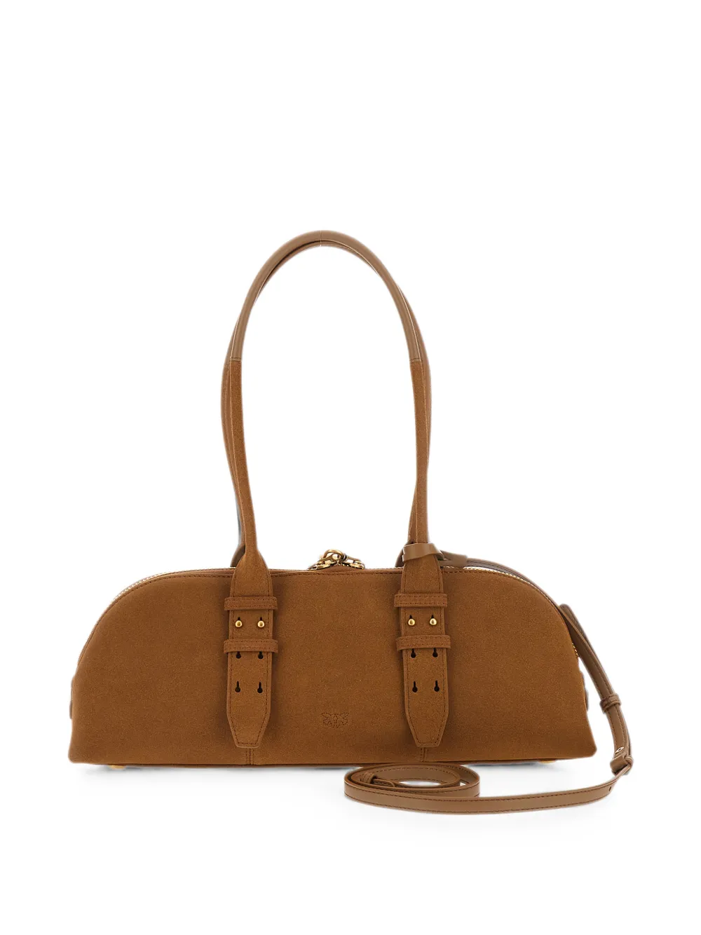 PINKO Grote Escape suède shopper Bruin