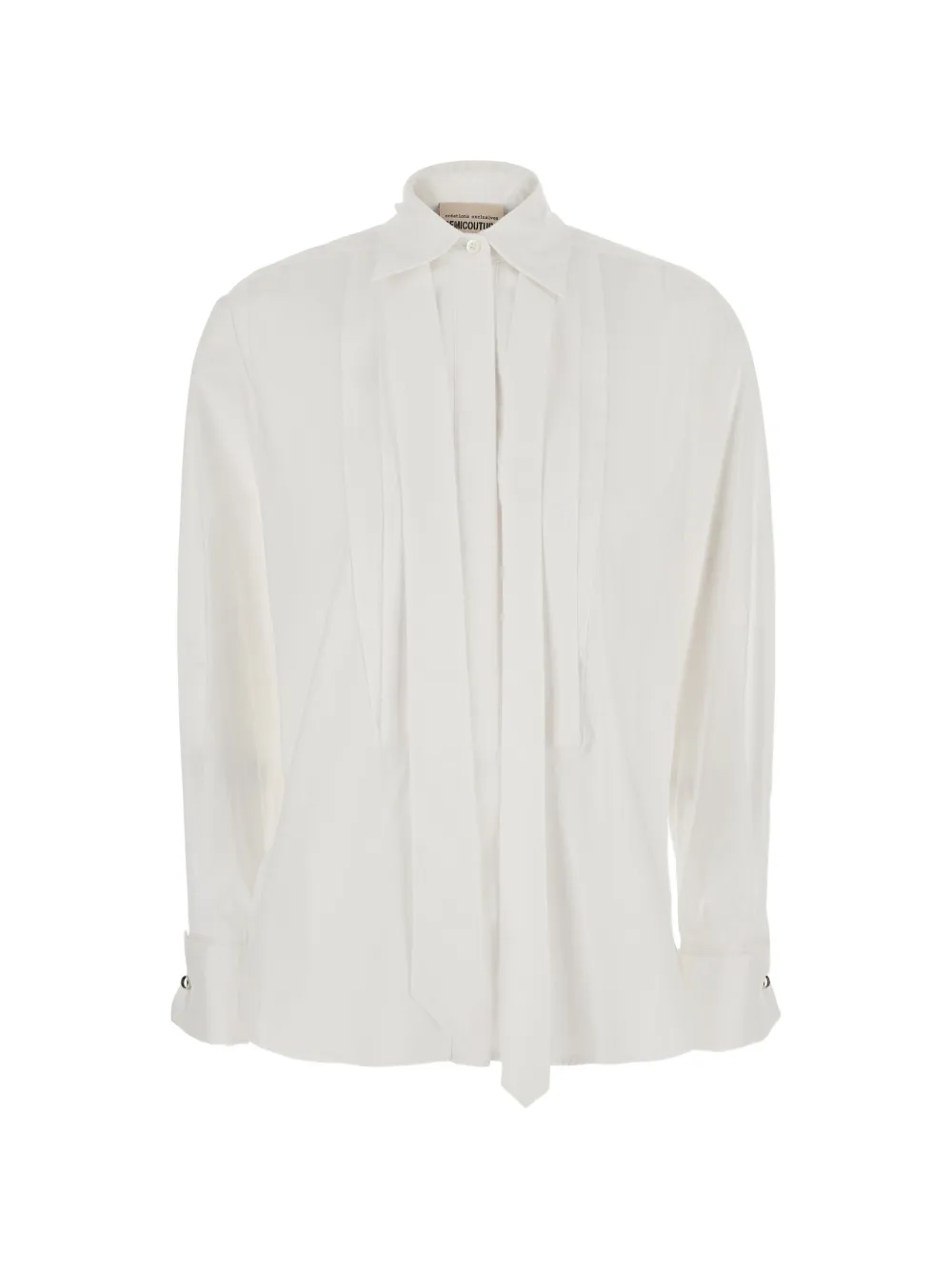 Semicouture Gracie pleated-bib shirt - Bianco