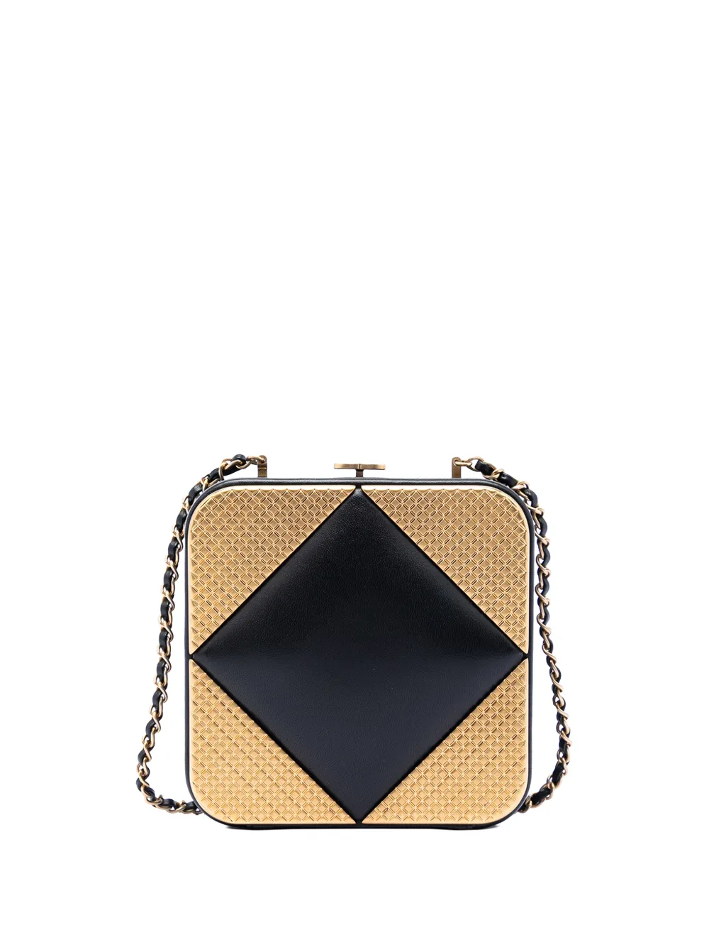 CHANEL Pre-Owned 2021-2026 CC Lambskin and Metal Square Clutch with Chain crossbody bag - Nero