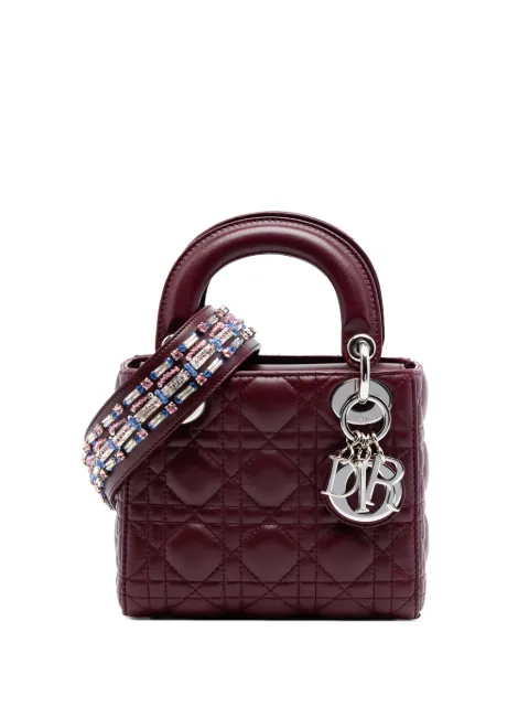 Christian Dior Pre-Owned sac à bandoulière Lady Dior en peau d'agneau médium (2016)