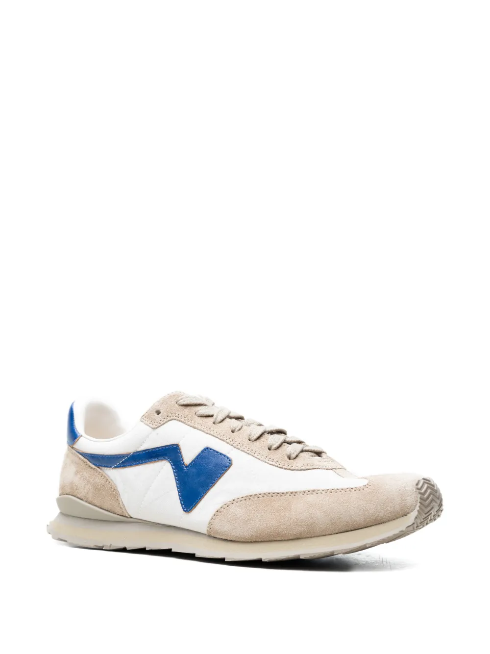 visvim FKT Runner panelled suede-trim sneakers Grijs
