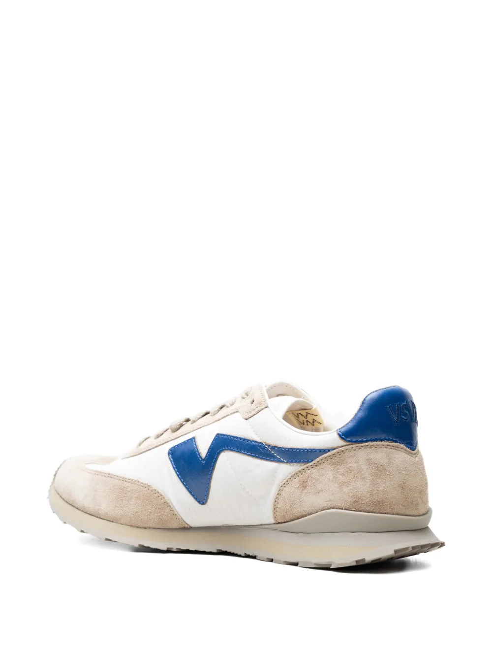 visvim FKT Runner panelled suede-trim sneakers Grijs