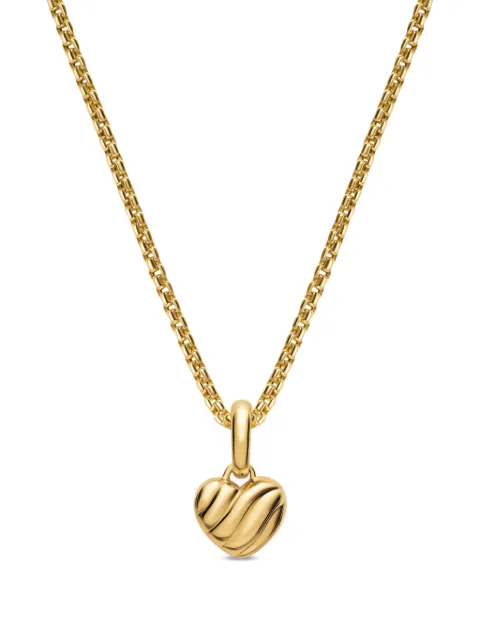 David Yurman petite Puffy Cable Heart amulet