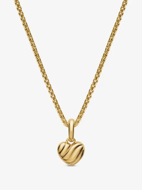 David Yurman petite Puffy Cable Heart amulet