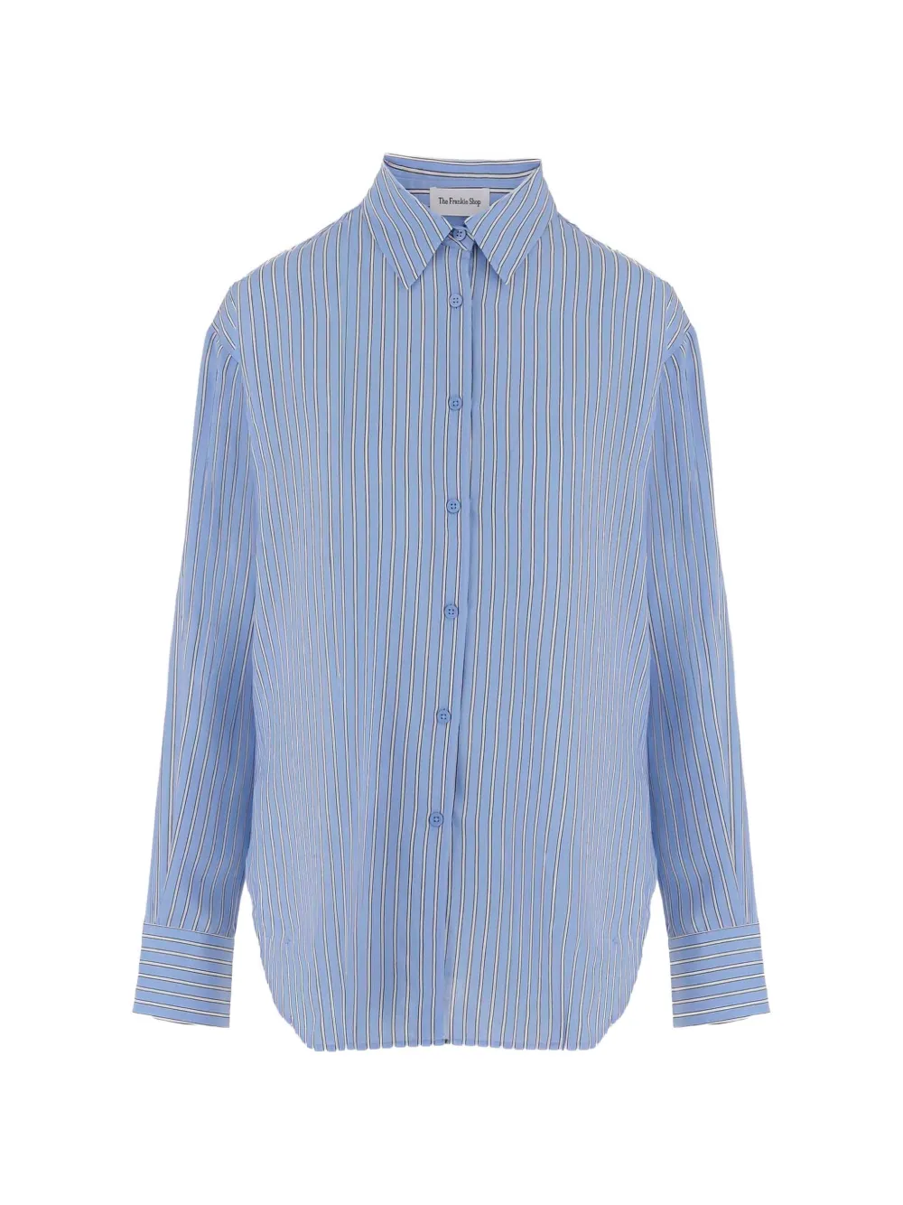 The Frankie Shop Peri striped long-sleeve shirt - Blu