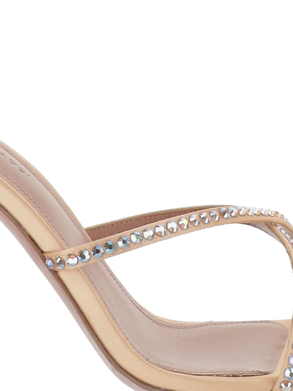 Amina Muaddi Sally crystal-embellished sandals Roze