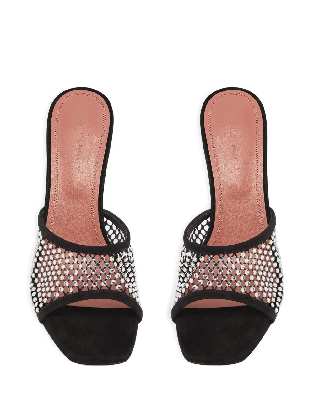 Amina Muaddi Lupita crystal-embellished sandals Zwart