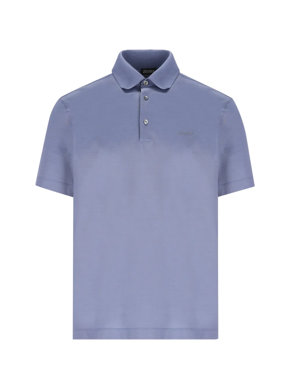 Zegna embroidered short-sleeved polo shirt - Blu