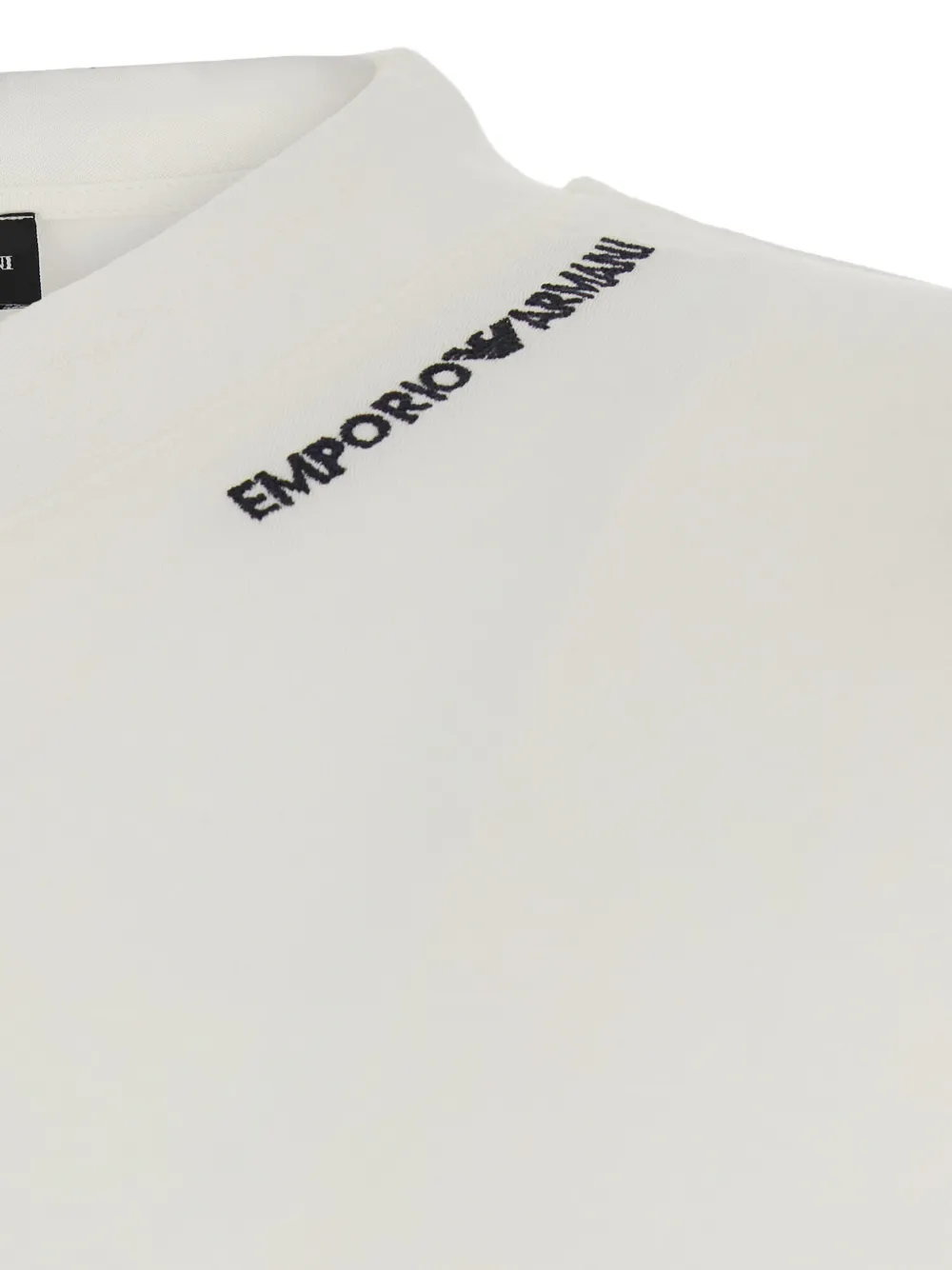 Emporio Armani T-shirt met geborduurd logo Wit
