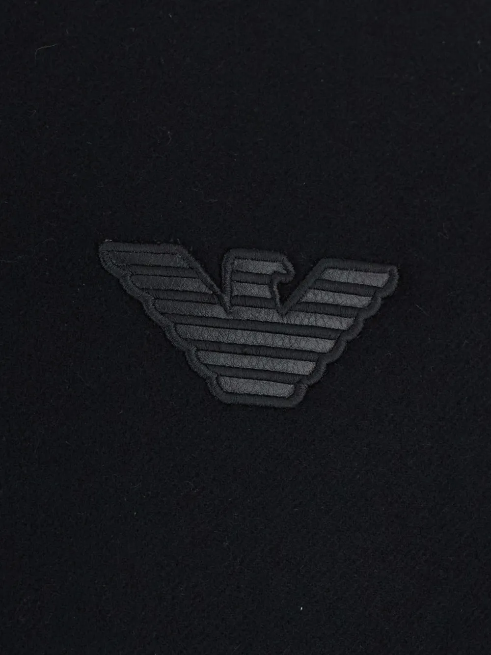 Emporio Armani Varsity bomberjack met leren mouwen Zwart