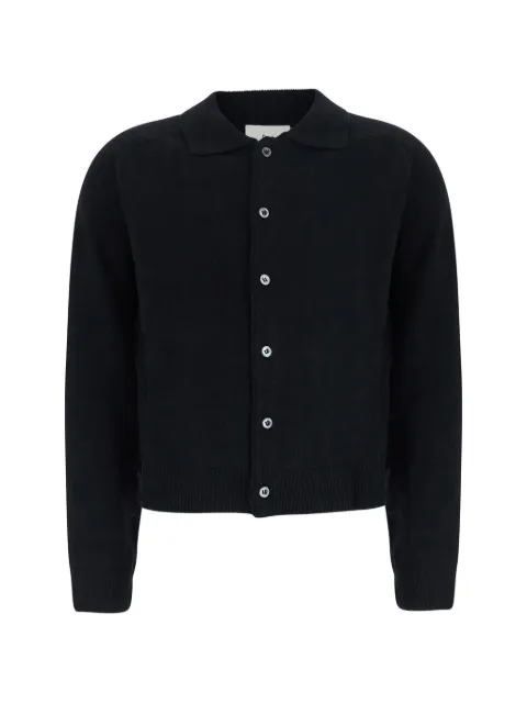 DUNST button-up polo-collar cardigan