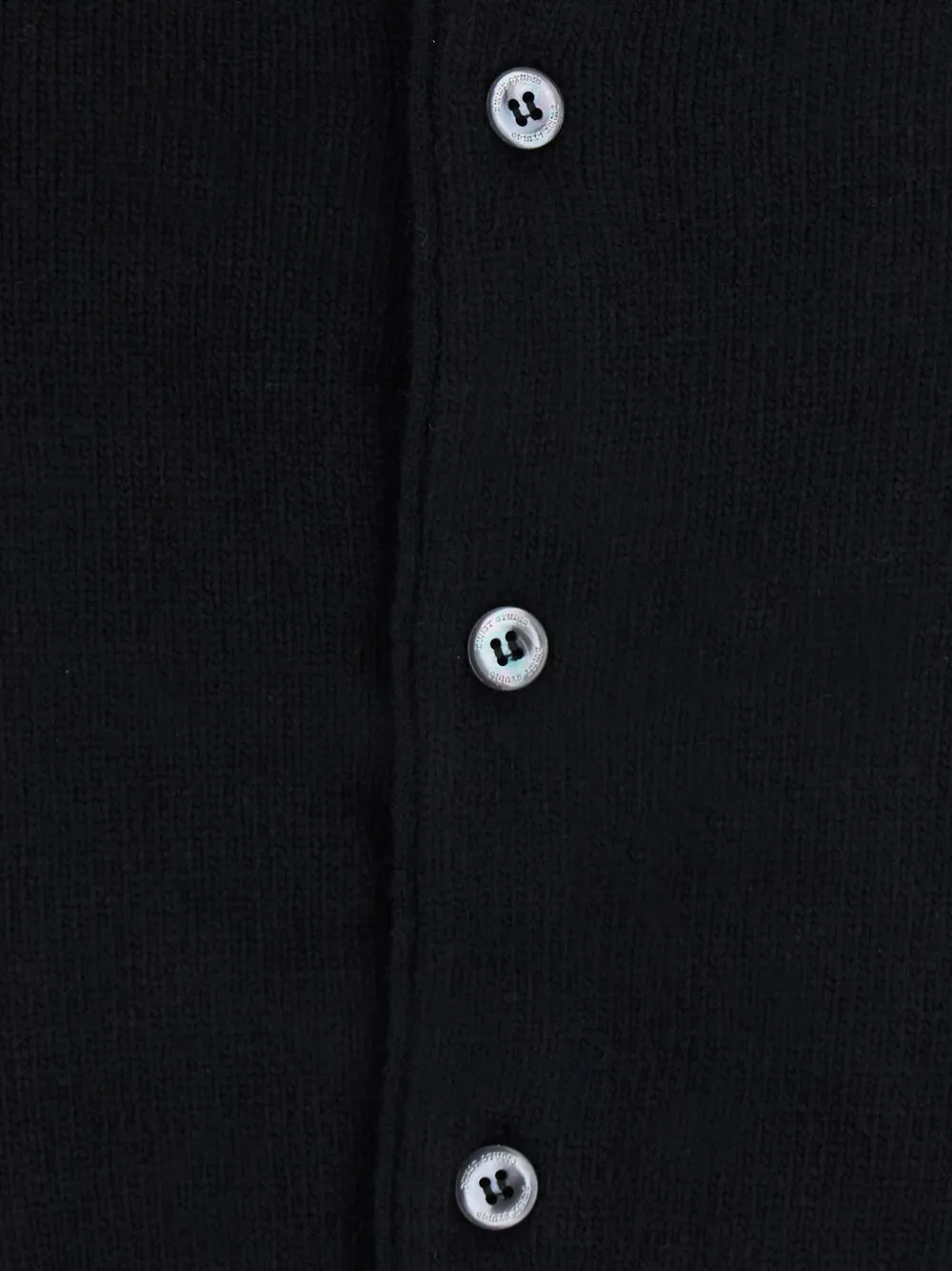 DUNST Vest met polokraag en knoopsluiting Zwart