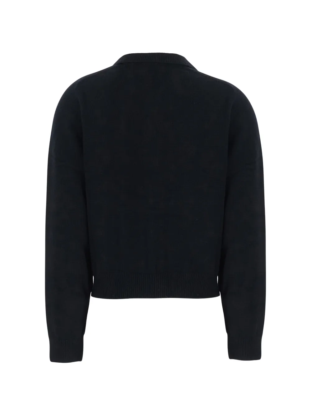 DUNST Vest met polokraag en knoopsluiting Zwart