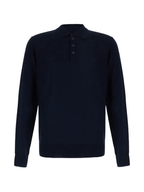 Emporio Armani logo-embroidered polo sweater