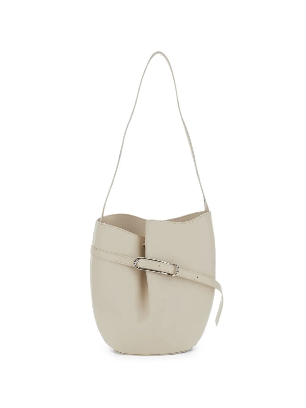 Liffner buckle-detail leather shoulder bag - Bianco