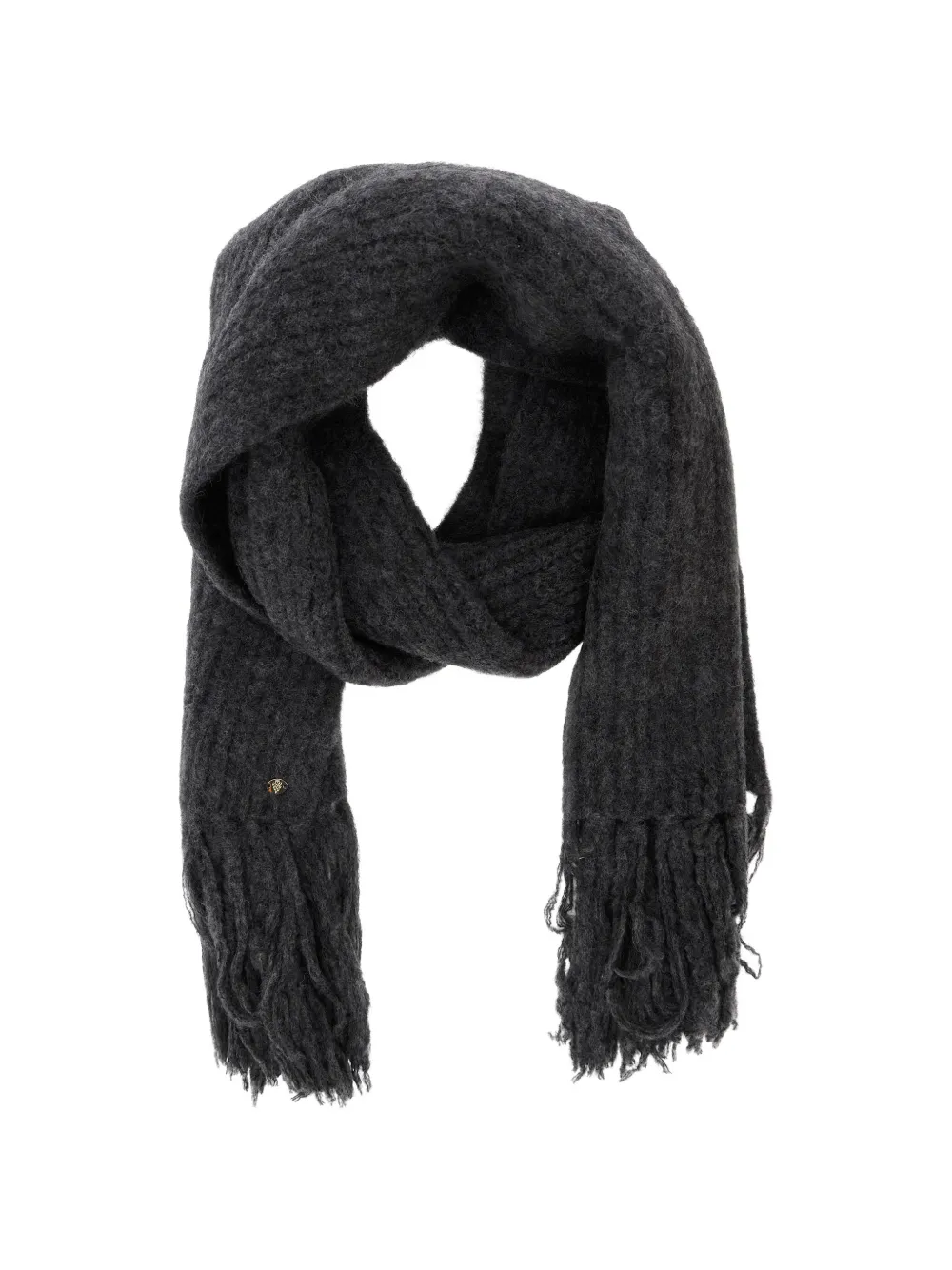 Helen Kaminski fringed ribbed-knit scarf