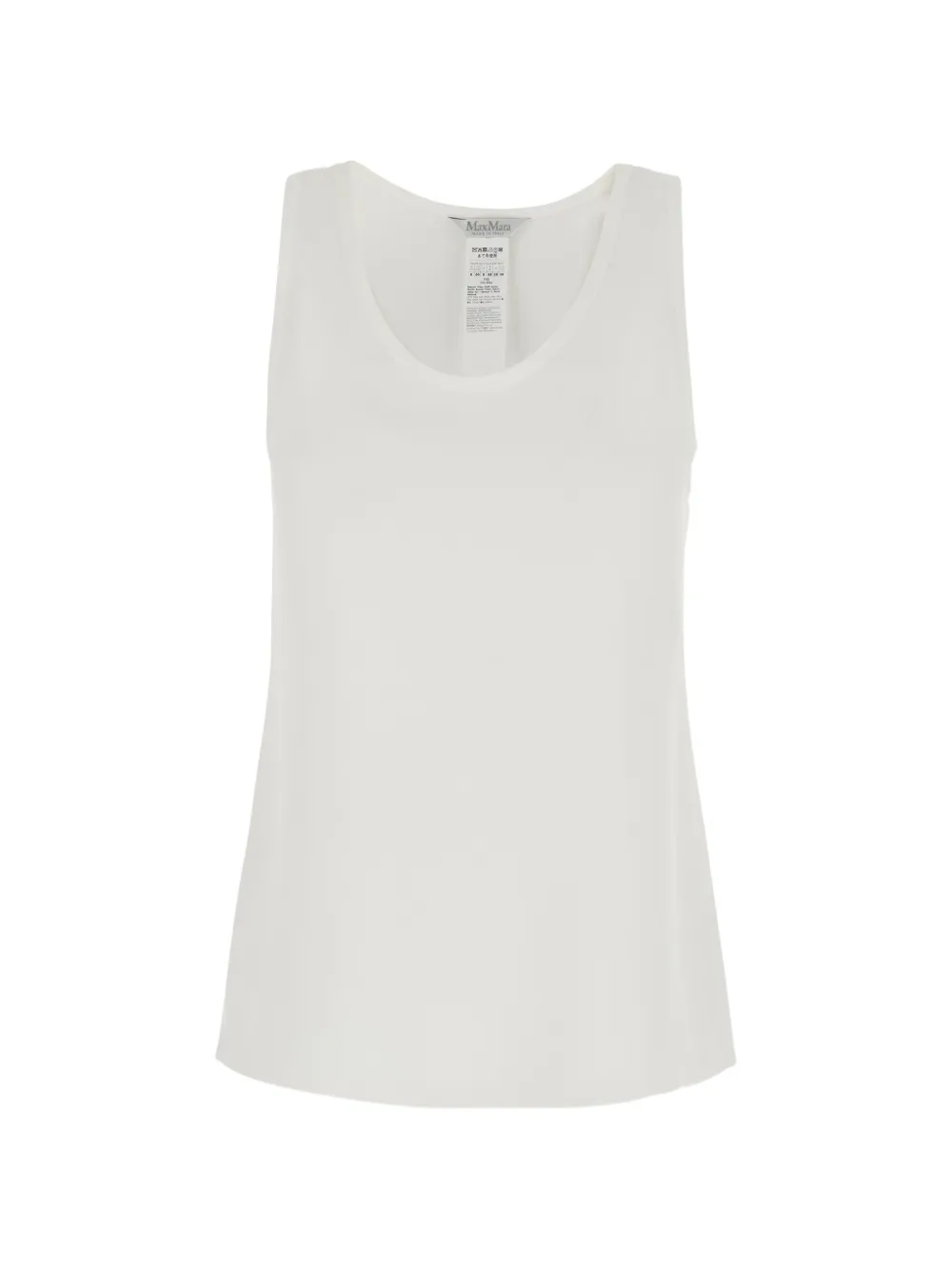 Max Mara Pavido Tanktop mit Logo-Stickerei - Weiß