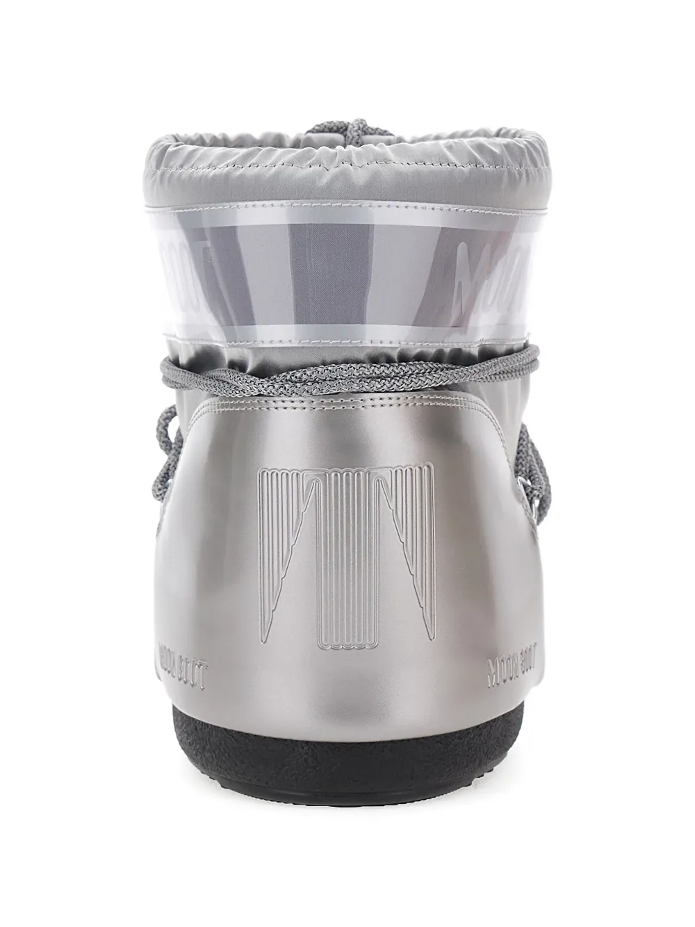 Moon Boot Kids Metallic enkellaarzen met logoprint Zilver
