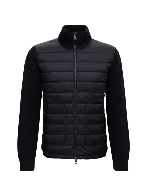 Moncler quilted-panel zip-up jacket