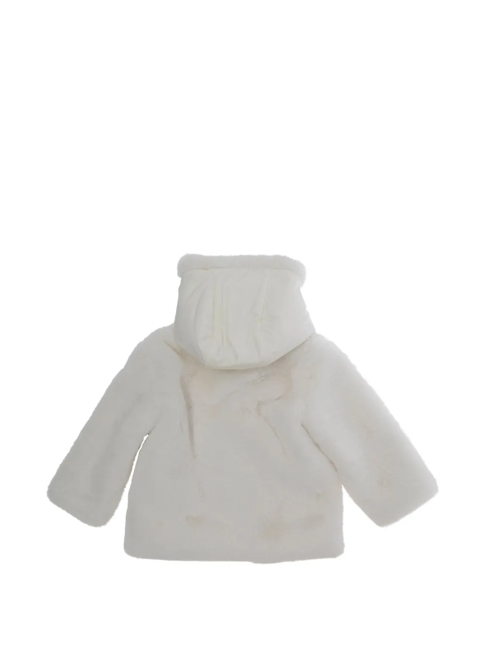 Moncler Enfant Viona jack van imitatiebont met capuchon Wit