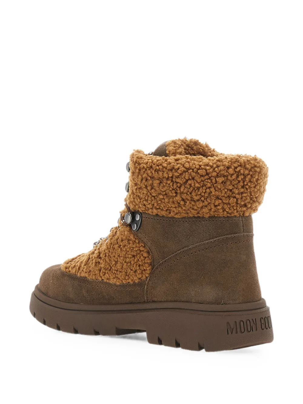 Moon Boot shearling-effect lace-up ankle boots Bruin