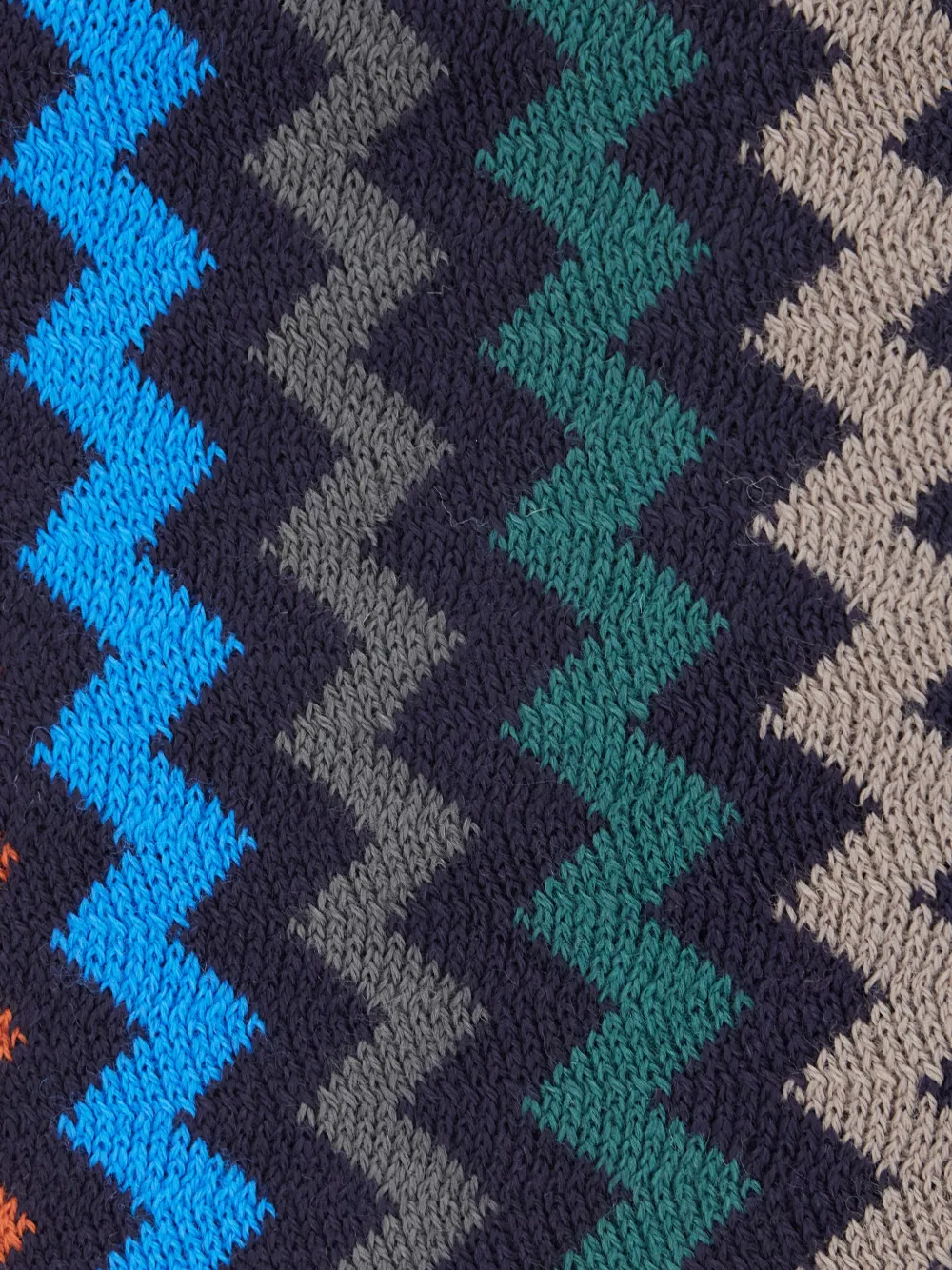 Missoni Gebreide sjaal met zigzag-patroon Grijs