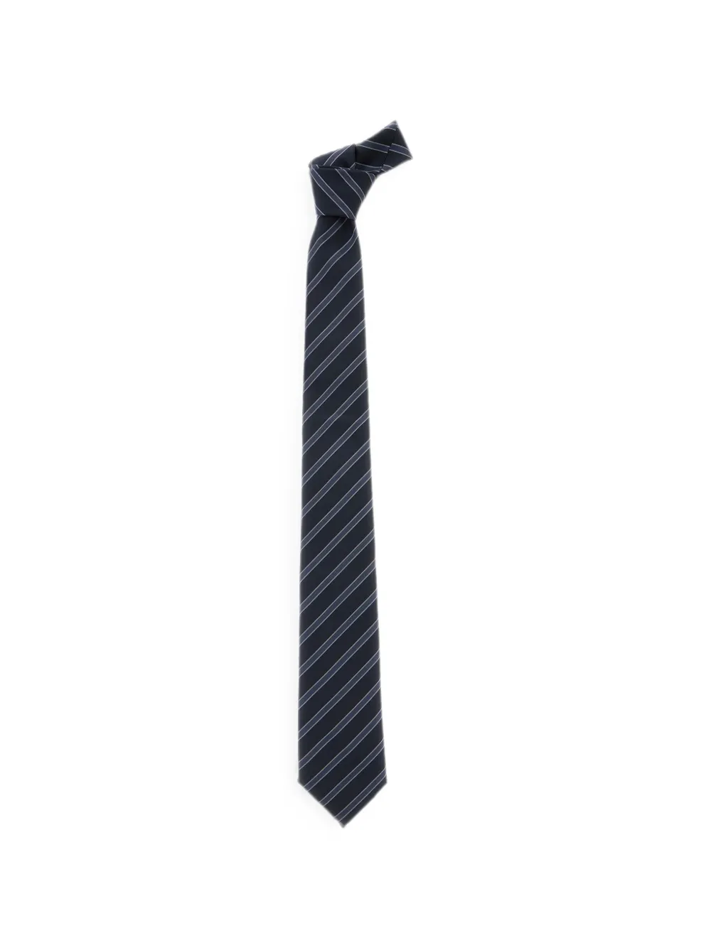 Emporio Armani diagonal-stripe pointed tie - Blau