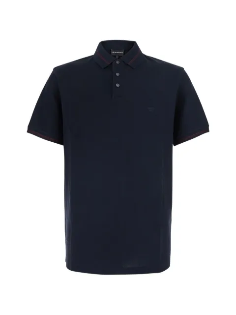 Emporio Armani logo-embroidered tipped polo shirt