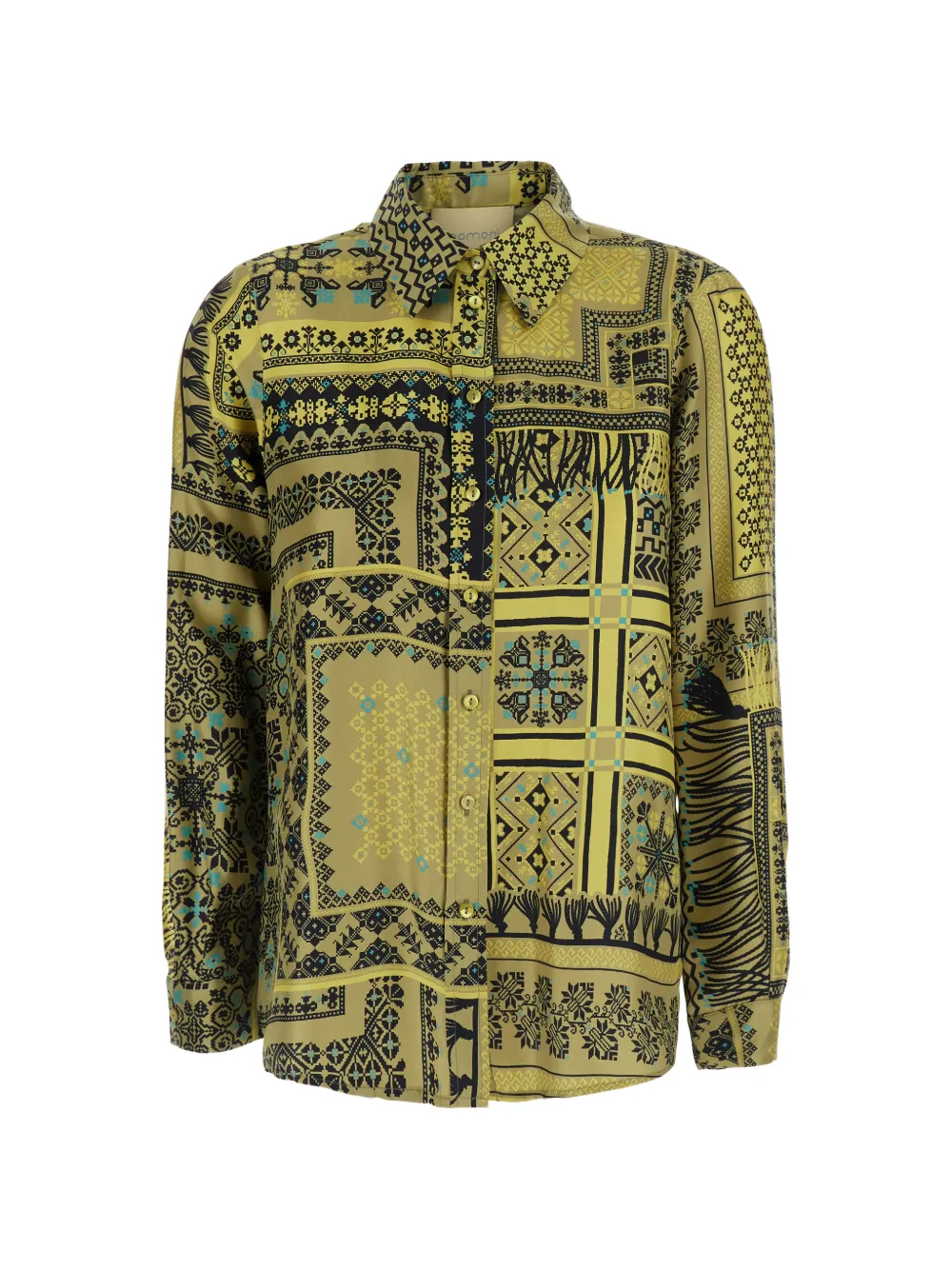 MOMONÌ Arles patchwork-print shirt - Gelb