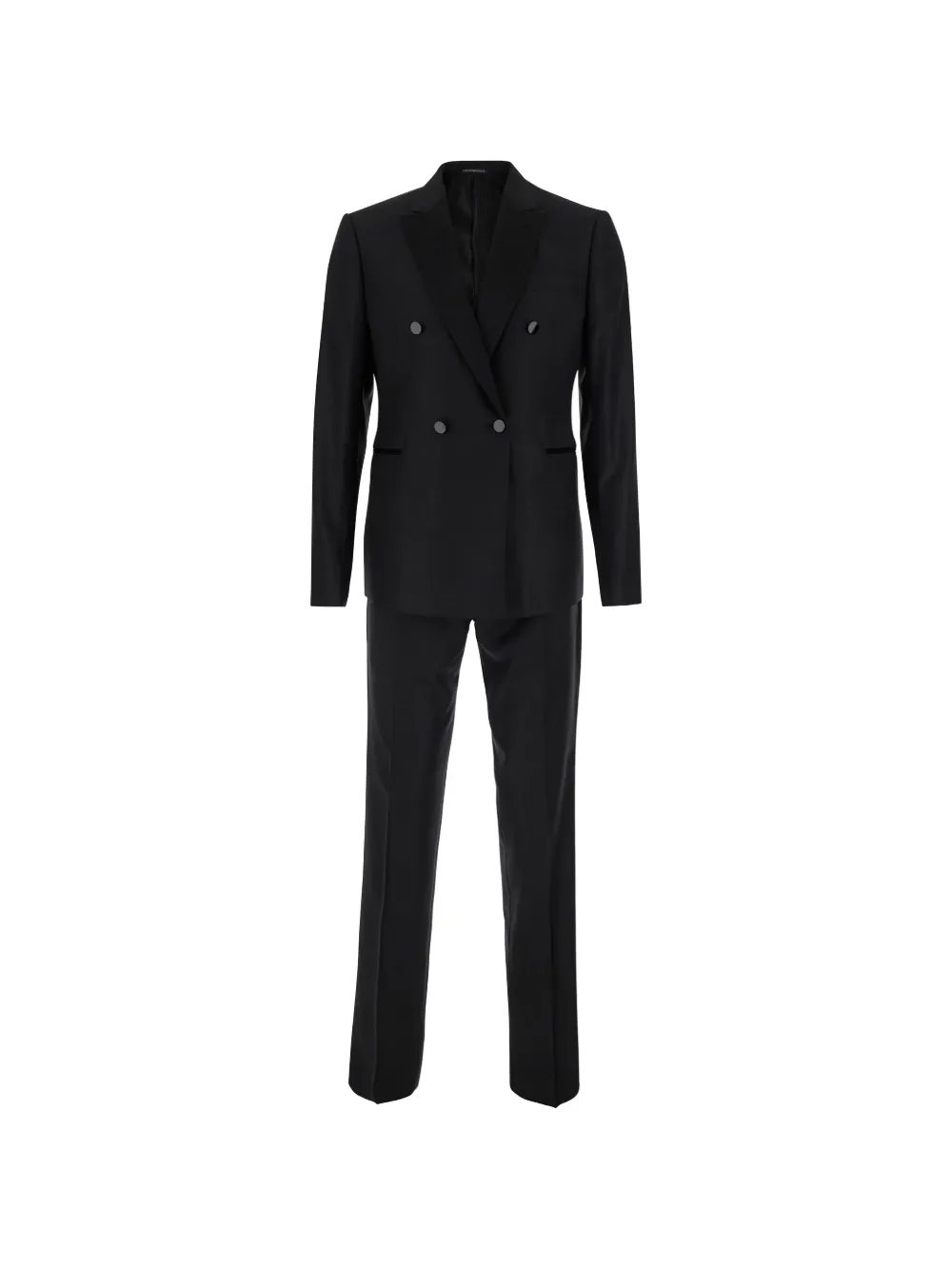 Emporio Armani double-breasted peak-lapels suit - Nero