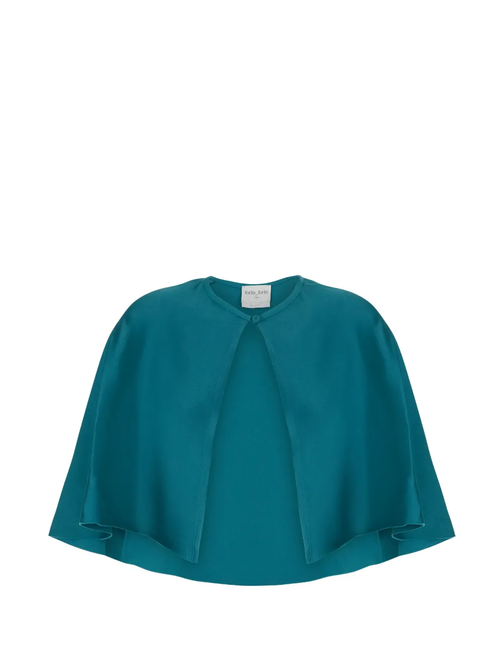 Forte Forte button-fastening cropped cape - Blau