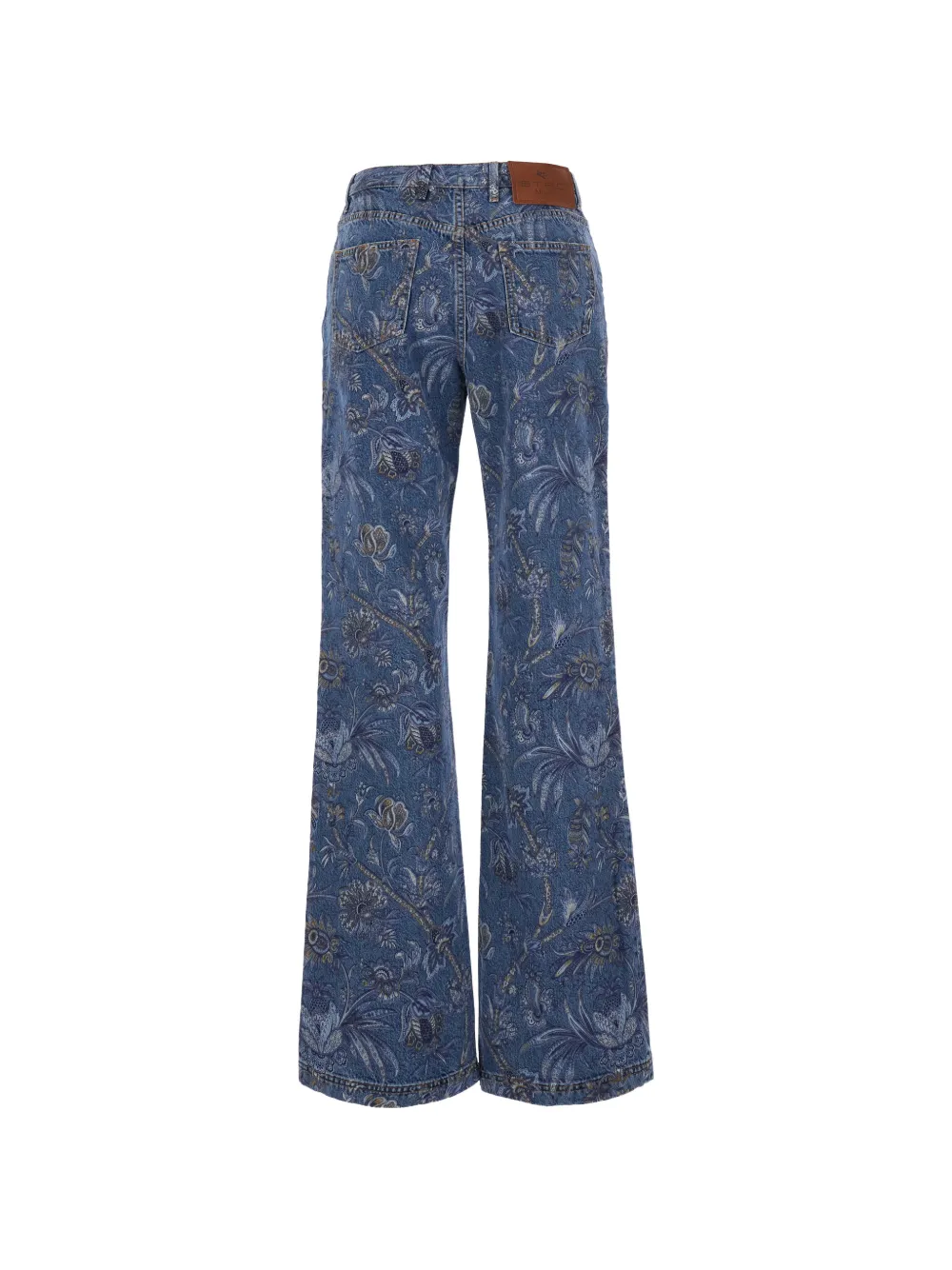 ETRO floral-print jeans Blauw