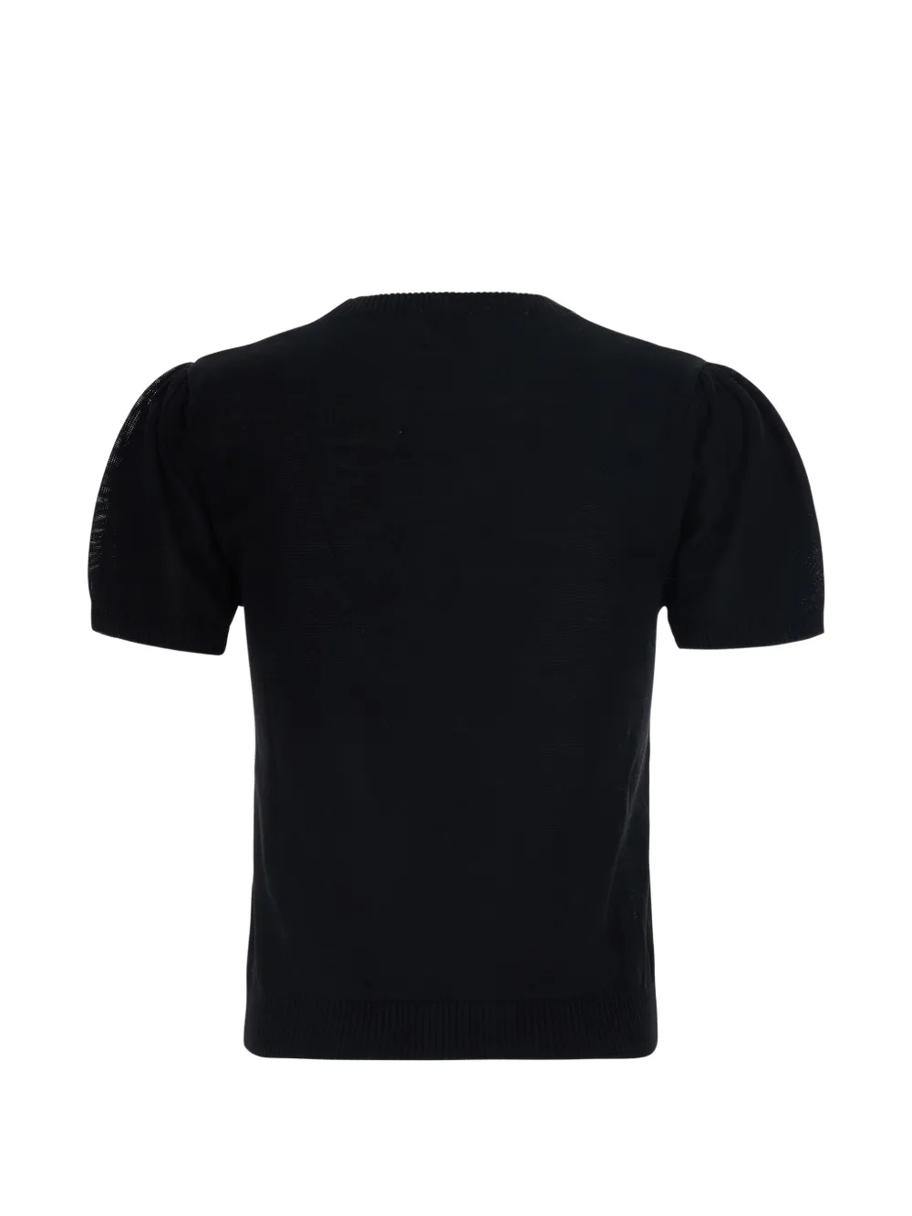 GANNI T-shirt met argyle-patroon Zwart