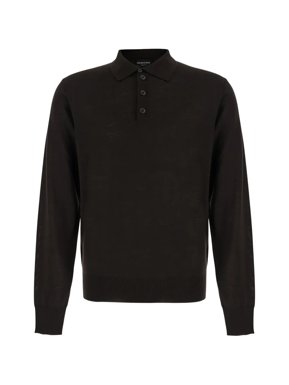 Emporio Armani long-sleeve polo shirt - Marrone