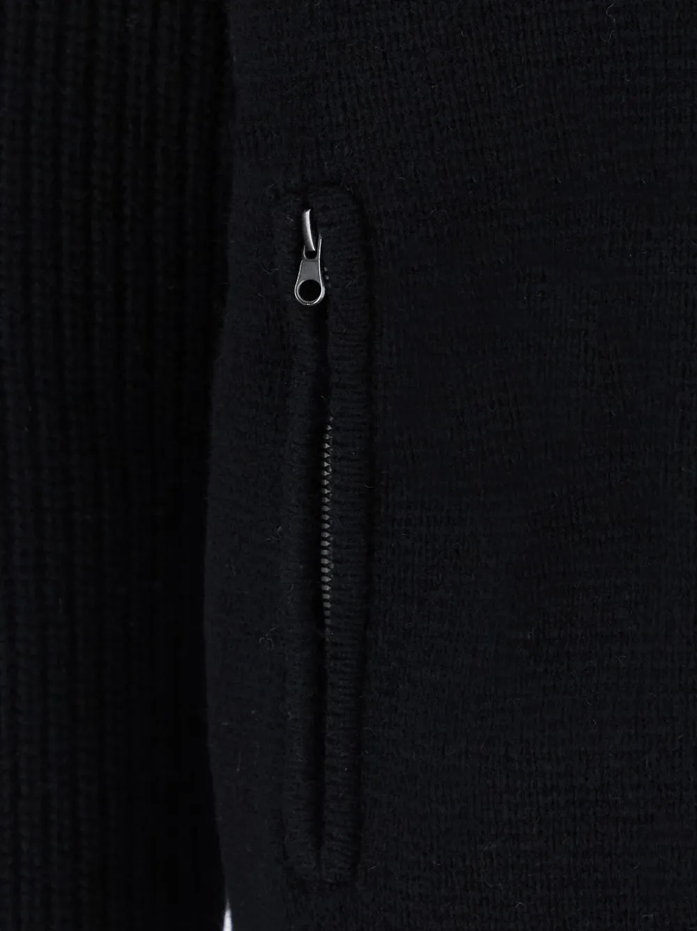Kangra Vest met geribbelde mouwen en rits Zwart
