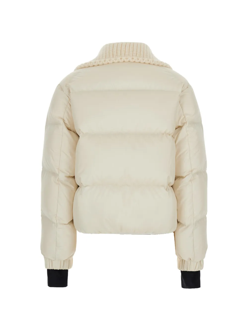 Moncler Grenoble crochet-trim quilted jacket Wit