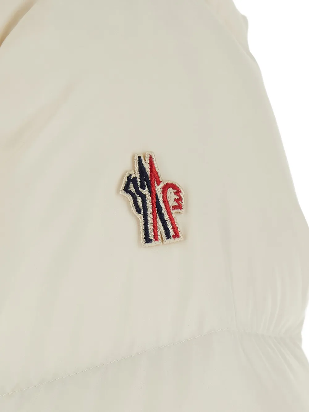 Moncler Grenoble crochet-trim quilted jacket Wit