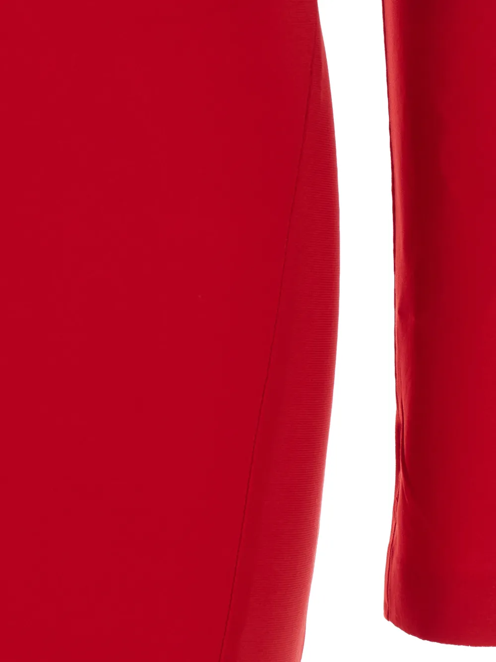 Norma Kamali Maxi-jurk met col en lange mouwen Rood