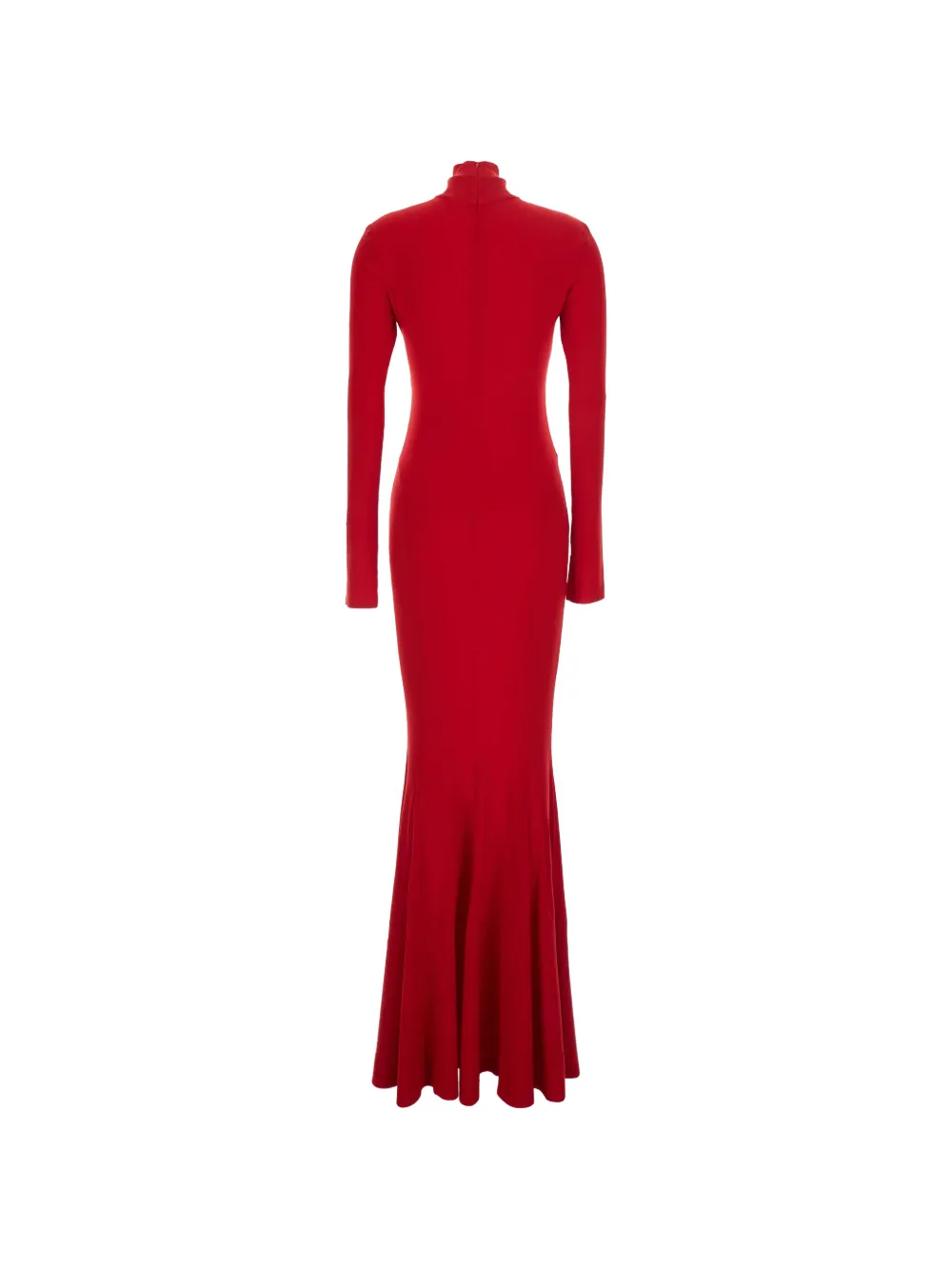 Norma Kamali Maxi-jurk met col en lange mouwen Rood