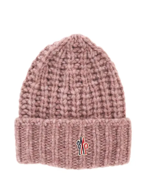 Moncler Grenoble gorro tejido con parche del logo