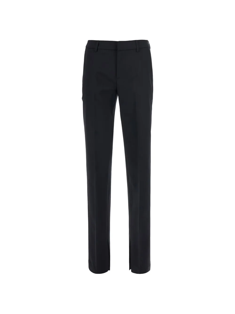 PT Torino London pressed-crease slit-hem trousers - Schwarz